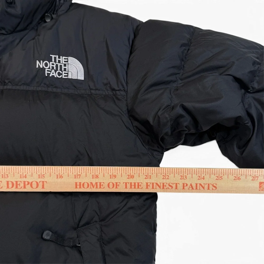 The North Face Nuptse 700 Down Puffer Jacket Mens Medium Black Hooded Ripstop